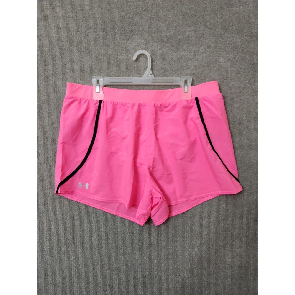 Under Armour Mileage 3.0 Running Shorts Womens XL Pink Pull On Lined NEW